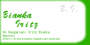 bianka iritz business card